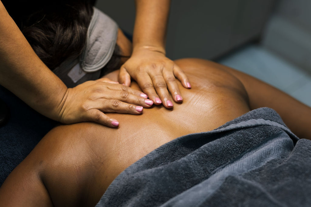 Swedish and hot stone massage